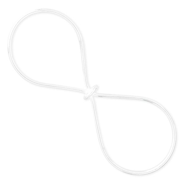 Bail, donut, sterling silver, 53x20mm wire with loop, 24mm grip length. Sold per pkg of 2. image number 0