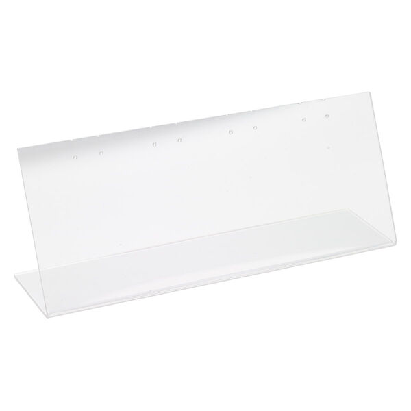 Display, earring, acrylic, clear, 10 x 4 x 2-1/2 inches. Sold individually. image number 0