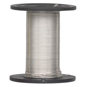 Wire, sterling silver-filled, half-hard, round, 30 gauge. Sold per 1-ounce spool, approximately 160 feet.