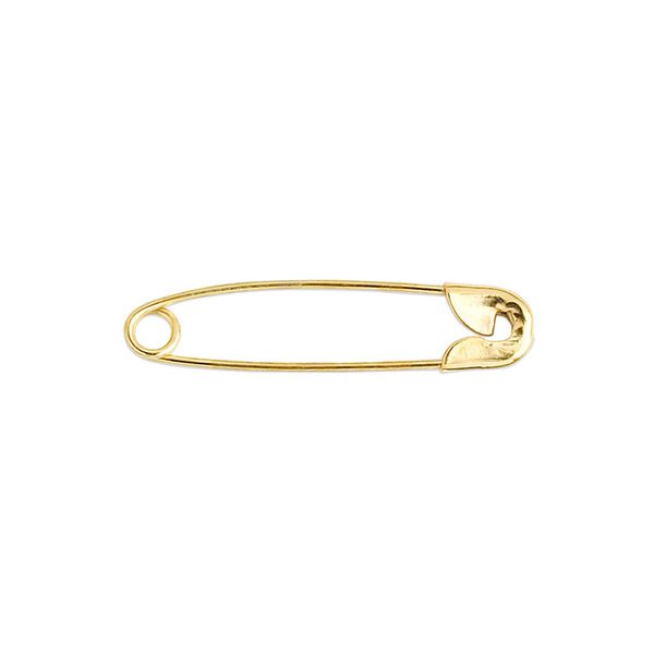 Safety pin, gold-finished steel, 1-inch. Sold per pkg of 1,000. image number 0