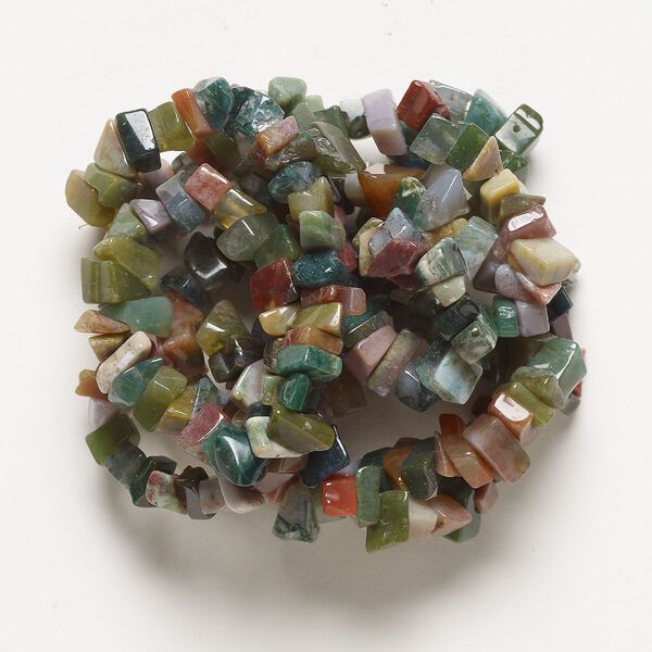 Bead, fancy jasper (natural), small to large chip, C grade, Mohs hardness 3. Sold per 28-inch strand. image number 0