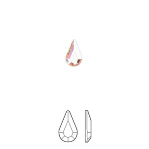 Flat back 360pk crystal AB foil back, Preciosa MAXIMA Czech crystal rhinestone 8x4.8mm pear