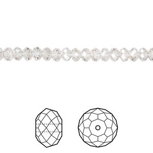 Bead 144pk crystal silver shade, Crystal Passions® 4x3mm rondelle 5040