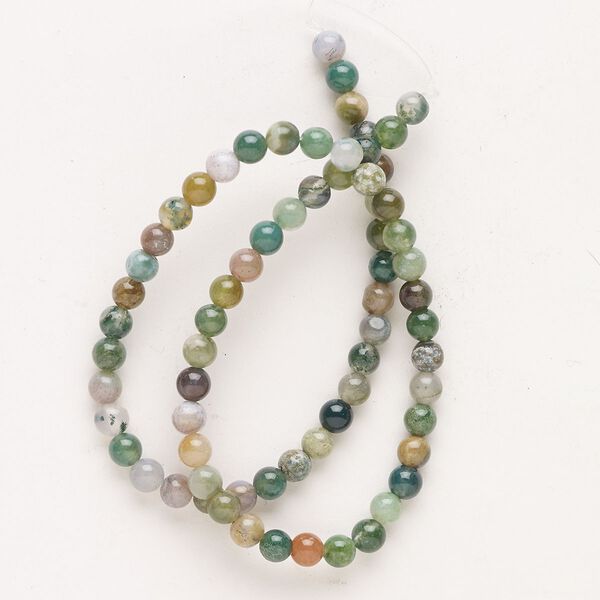 Bead, fancy jasper (natural), 3-5mm round, B grade, Mohs hardness 6-1/2 to 7. Sold per 12-inch strand, approximately 65 beads. image number 0