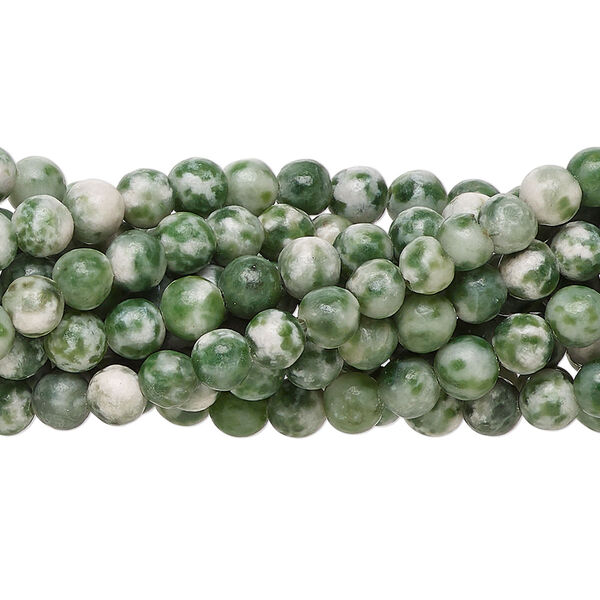 Tree agate 1pkg10, round bead natural C grade, 15.5-16 inch 4mm image number 0