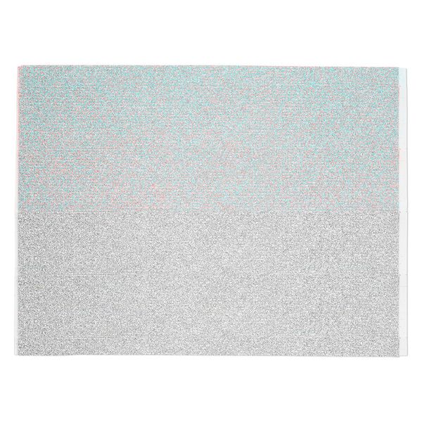 Adhesive strip, Art Edge™, EVA foam, silver glitter, 2mm. Sold per 10-inch sheet. image number 1