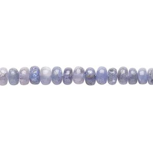 Tanzanite 1pkg1, hand-cut rondelle bead 7.5 inch graduated 3x2mm-6x3mm