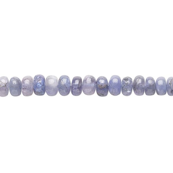 Tanzanite 1pkg1, hand-cut rondelle bead 7.5 inch graduated 3x2mm-6x3mm image number 0
