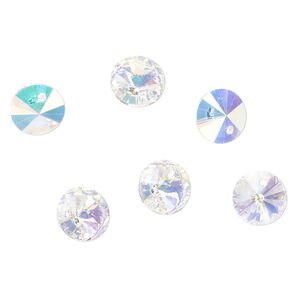 Drop 144pk crystal AB, Preciosa Czech crystal 10mm pendant rivoli