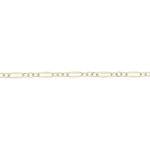 Chain 1pkg1 14Kt gold-filled long & short, 2mm oval, 5 foot unfinished