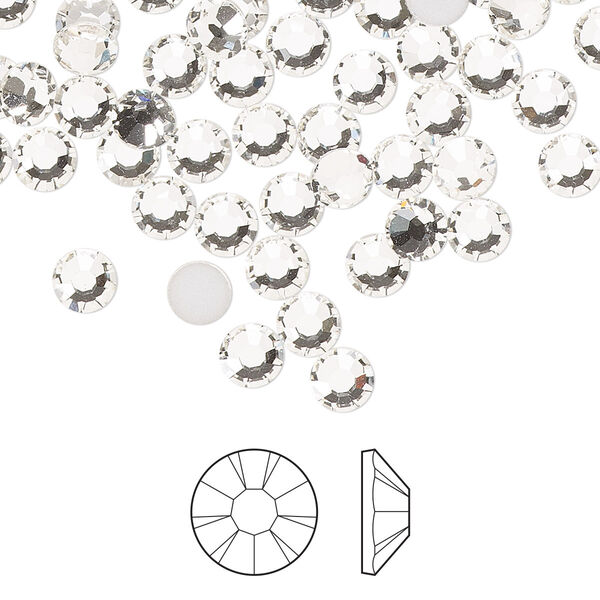 Flat back 144pk crystal foil back, Preciosa MAXIMA Czech crystal rhinestone 4.6-4.8mm chaton rose round SS20 image number 0