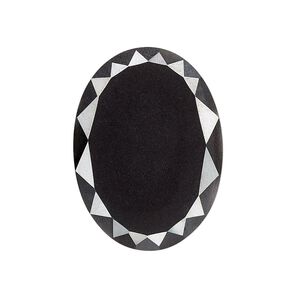 Hemalyke™ 1pkg1, calibrated faceted oval cab 30x22mm