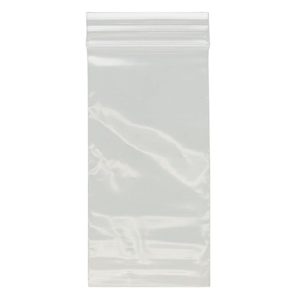 Bag, Tite-Lip™, plastic, clear, 2x4-inch top zip. Sold per pkg of 100. image number 1