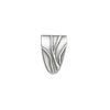 Bail, JBB Findings, ice-pick, antique silver-plated brass, 15x10mm shield with lines, 11.5mm grip length. Sold individually. image number 0