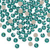 Flat back 1pkg144 Caribbean green foil back, Crystal Passions&reg; Regenerated 3.8-4mm rose round SS16 2088 image number 0