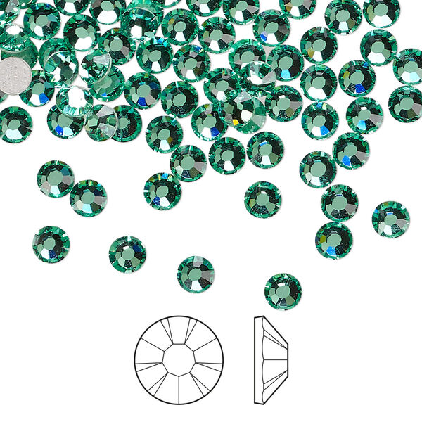 Flat back 1440pk Caribbean Sea foil back, Preciosa MAXIMA Czech crystal hotfix rhinestone 3.8-4mm chaton rose round SS16 image number 0