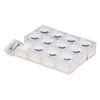 Storage box, plastic, clear and white, 1-inch square. Sold per pkg of 12. image number 1