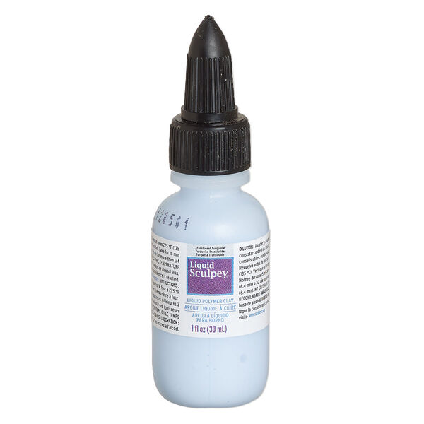 Liquid polymer clay 1pkg1, 1-fluid ounce translucent turquoise Liquid Sculpey® image number 0