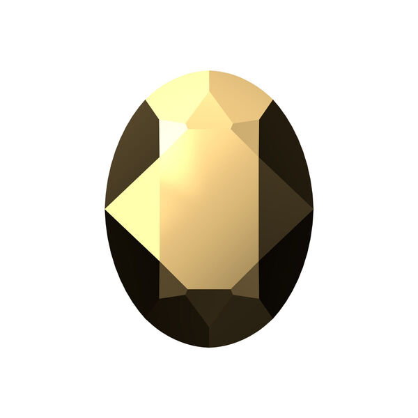 Fancy stone 1pkg180 crystal aurum foil back, Swarovski®, 8x6mm faceted oval 4120 image number 0