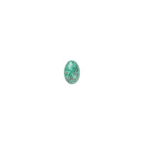 Chrysocolla 1pkg4, calibrated oval cab 6x4mm