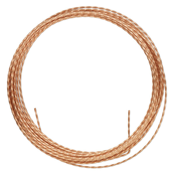 Wire, ParaWire™, copper, twisted square, 21 gauge. Sold per 15-foot section. image number 0