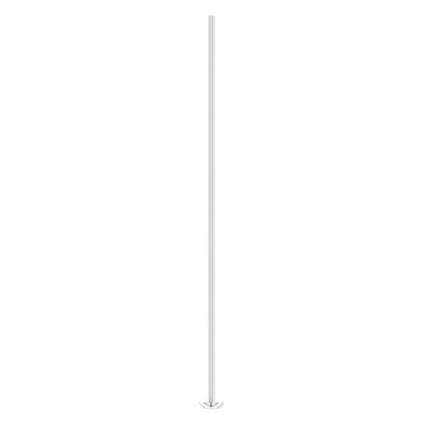 Head pin, sterling silver, 2 inches with cup, 21 gauge. Sold per pkg of 4. image number 0