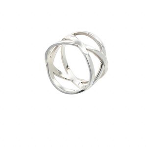 Ring, sterling silver, 3-line weave, size 7.5. Sold individually.