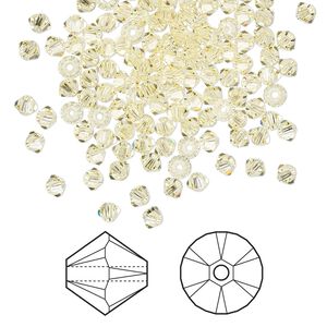 Bead 1440pk jonquil, Swarovski® 3mm XILION bicone 5328