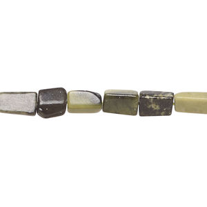Yellow "turquoise" 1pkg1, hand-cut flat rectangle bead natural, 13 inch 7x5mm-10x6mm