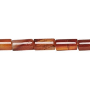 Red agate 1pkg1, round tube bead, 15 inch 9x6mm-11x6mm dark