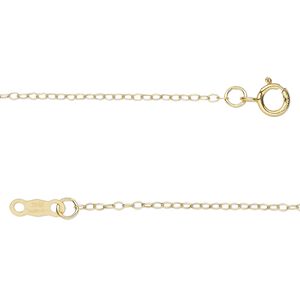 Chain 1pkg1 Gossamer™, 14Kt gold-filled, 1.2mm cable, 18 inches with springring clasp.
