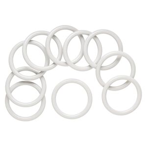 Focal, acrylic, light grey, 50.5mm open round. Sold per pkg of 10.