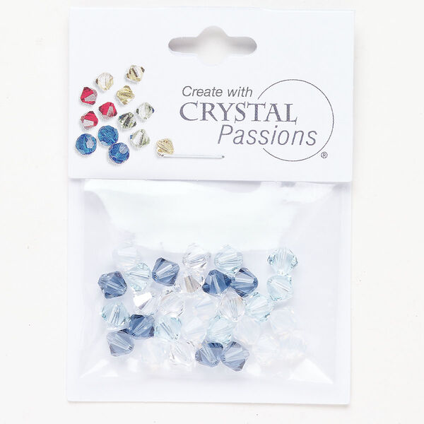 Crystal 1pkg30 Crystal Passions® bicone bead mixed colors 6mm 5328 image number 0