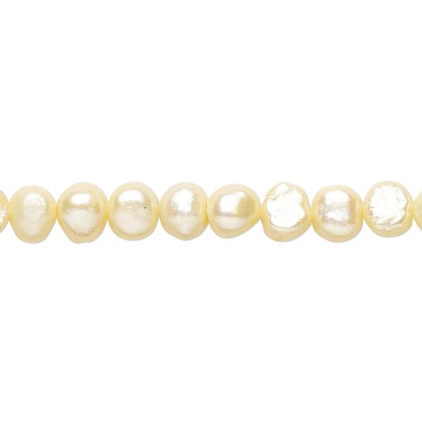 Freshwater pearl 1pkg1, flat-sided potato, 15 inch jonquil 5-6mm cultured image number 0