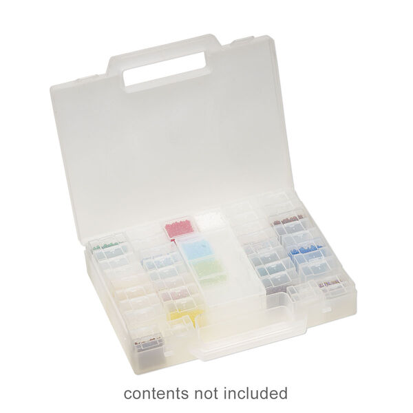 Organizer, plastic, frosted clear, 10 x 8-1/4 x 1-7/8 inches. Sold individually. image number 0