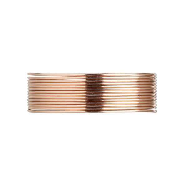 Wire, 12Kt rose gold-filled, half-hard, round, 22 gauge. Sold per pkg of 5 feet. image number 0