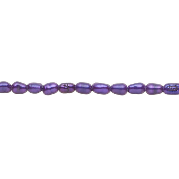 Freshwater pearl 1pkg1, seed, 17 inch royal purple 3mm cultured image number 0