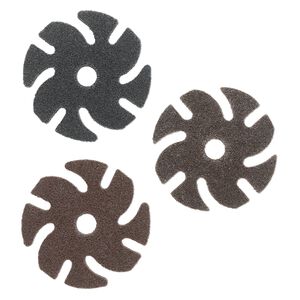 Abrasive disc, 3M™ Scotch-Bright™ EXL Unitized, plastic, brown, fine to coarse grit, 3-inch replacement abrasive disc for Jooltool™. Sold per set of 3.