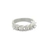 Ring, sterling silver, twisted band with (6) 3.5mm 4-prong round settings, size 7. Sold individually. image number 0