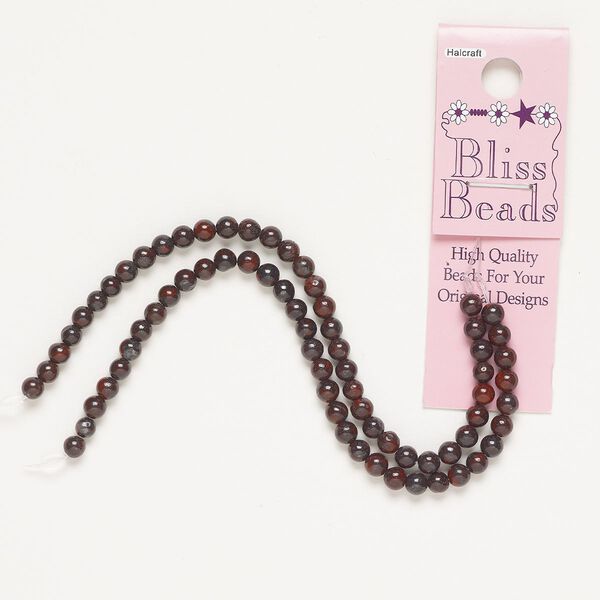 Brecciated jasper 1pkg1, round bead natural 12 inch 4mm image number 0