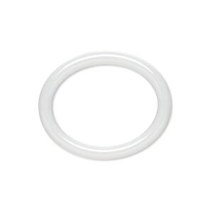 Component, zirconia ceramic, white, 27x22mm open oval with 21.5x16.5mm center hole. Sold individually.