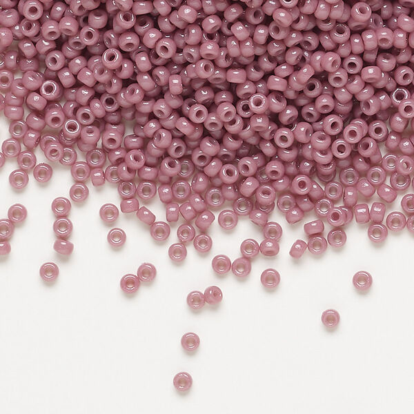 Seed bead, Miyuki, glass, pkg/25g, #11 rocaille, Duracoat® opaque outside dyed hydrangea, (RR-4487). image number 0
