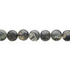 Himalayan black tourmaline 1pkg1, puffed flat round bead natural, 15 inch 31mm image number 1