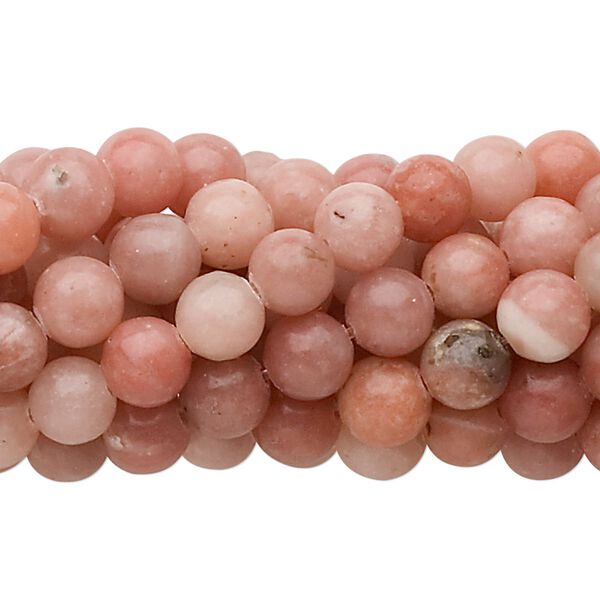 Pink lepidolite 1pkg10, round bead natural 15.5-16 inch 6mm image number 0