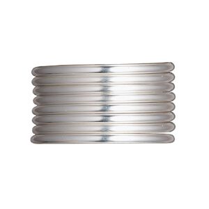 Wire, sterling silver-filled, half-hard, round, 12 gauge. Sold per pkg of 5 feet.