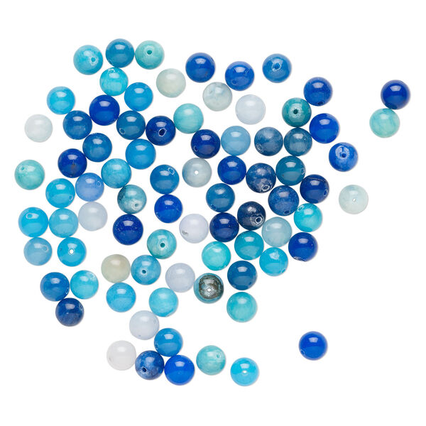 Quartz 1pkg1, round bead 2 oz mix 8-9mm image number 1