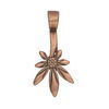 Bail, JBB Findings, ice-pick, antique copper-plated brass, 25x15.5mm leaf with 12mm grip length. Sold individually. image number 0