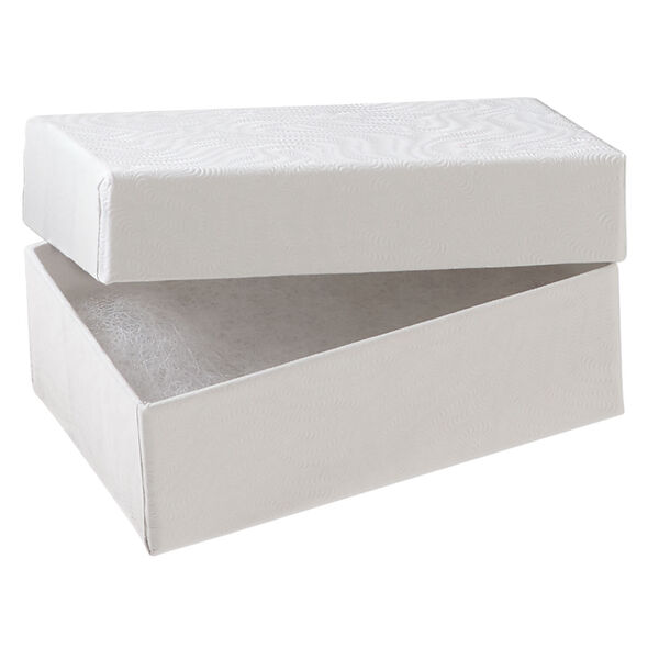 Box 1pkg10, paper and "cotton" filled, white, 2-1/2 x 1-1/2 x 7/8 inches rectangle image number 1