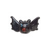 Bead, lampworked glass, opaque black / red / blue, 25x13mm bat. Sold individually. image number 0
