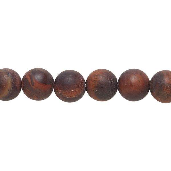 Red tigereye 1pkg1, matte round bead 8 inch 8mm image number 0